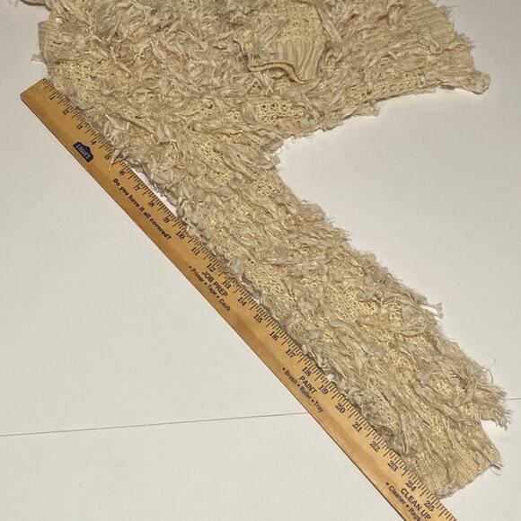 Shaggy y2k 2000s Women's Fringe Knit Open Cardigan size Medium Boho Forever 21 - Picture 8 of 8